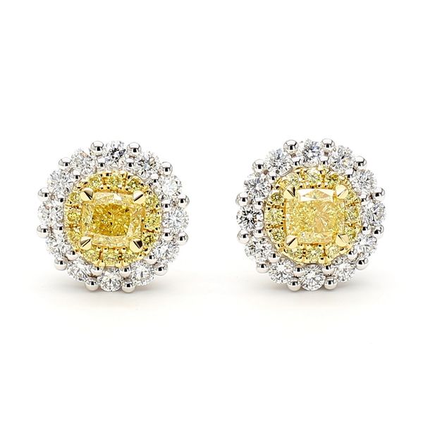 DeScenza Collection Diamond Halo Earrings DeScenza Diamonds Boston, MA