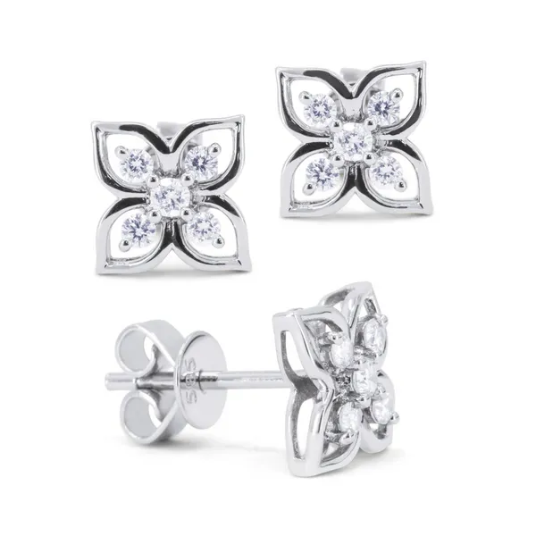 DeScenza Collection Diamond Clover Earrings DeScenza Diamonds Boston, MA