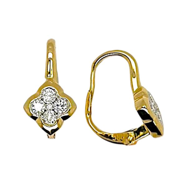 Frederic Sage Diamond Dangle Earrings DeScenza Diamonds Boston, MA
