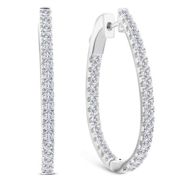 DeScenza Collection Diamond Hoop Earrings DeScenza Diamonds Boston, MA