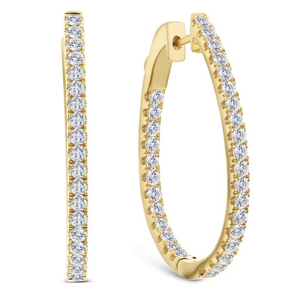 DeScenza Collection Diamond Hoop Earrings DeScenza Diamonds Boston, MA