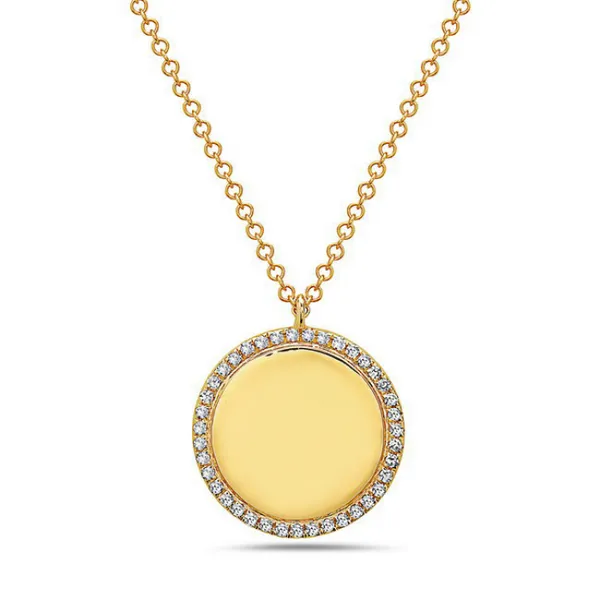 Yellow Gold Diamond Necklace DeScenza Diamonds Boston, MA