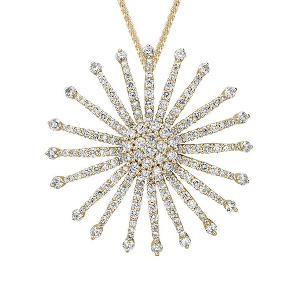 Large Starburst Diamond Necklace DeScenza Diamonds Boston, MA