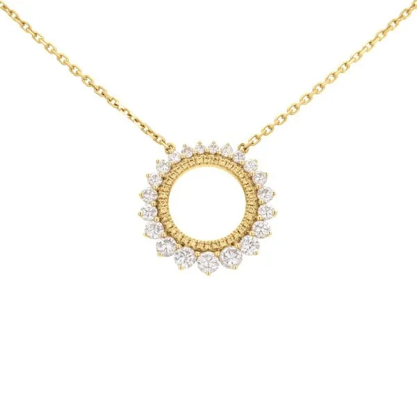 Diamond Circle Necklace DeScenza Diamonds Boston, MA