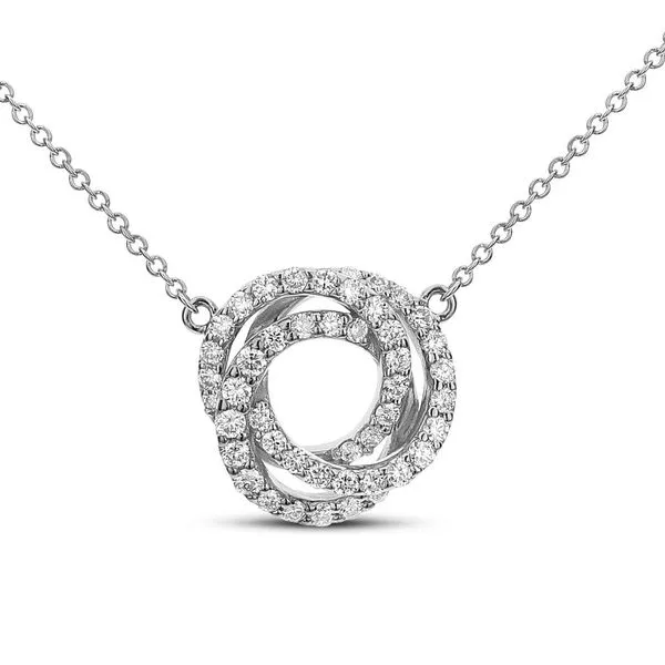 Diamond Double Twist Necklace DeScenza Diamonds Boston, MA