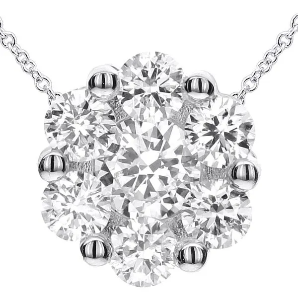 DeScenza Collection Diamond Cluster necklace DeScenza Diamonds Boston, MA