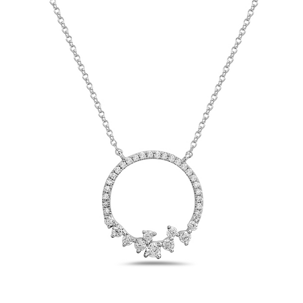 DeScenza Collection Diamond Circle Necklace DeScenza Diamonds Boston, MA