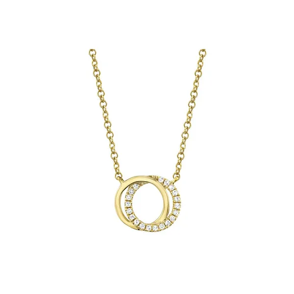 Shy Creation Diamond Love Knot Circle Pendant DeScenza Diamonds Boston, MA