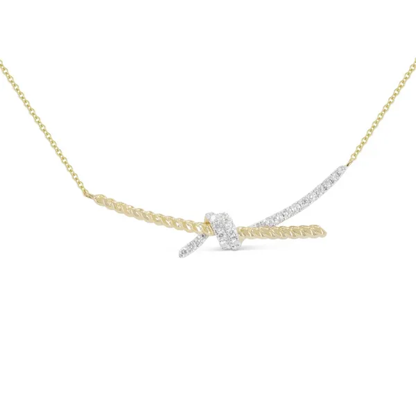 DeScenza Collection Diamond Wrap Bar Necklace DeScenza Diamonds Boston, MA
