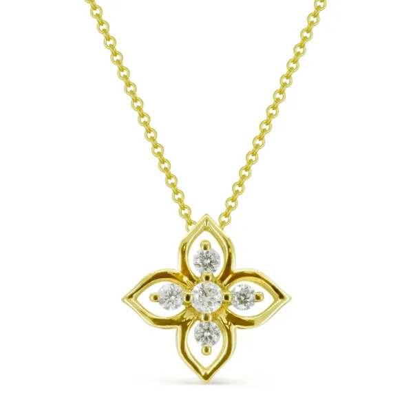 DeScenza Collection Diamond Clover Necklace DeScenza Diamonds Boston, MA