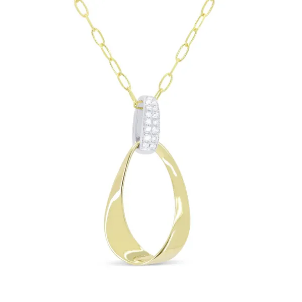DeScenza Collection Diamond Oval Necklace DeScenza Diamonds Boston, MA