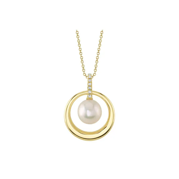 Shy Creation Diamond and Pearl Necklace DeScenza Diamonds Boston, MA