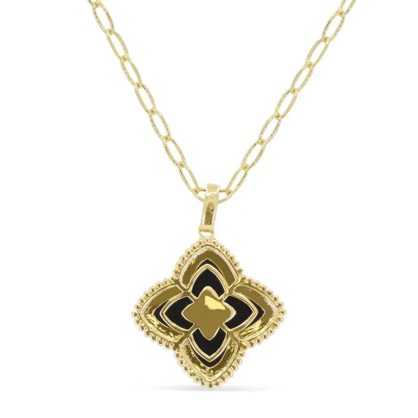 DeScenza Collection Diamond and Onyx Necklace Image 2 DeScenza Diamonds Boston, MA