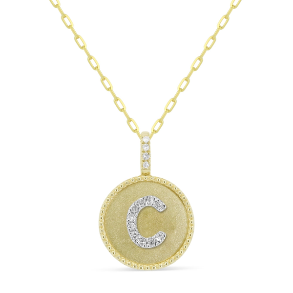 DeScenza Collection Diamond Initial Necklac DeScenza Diamonds Boston, MA