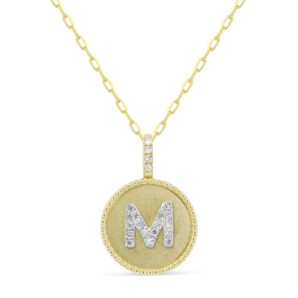 DeScenza Collection Diamond Initial Necklace DeScenza Diamonds Boston, MA