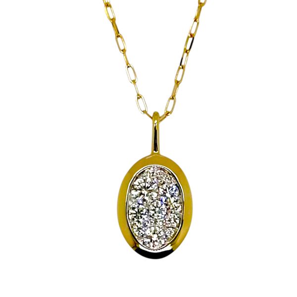 Frederic Sage Oval Diamond necklace DeScenza Diamonds Boston, MA