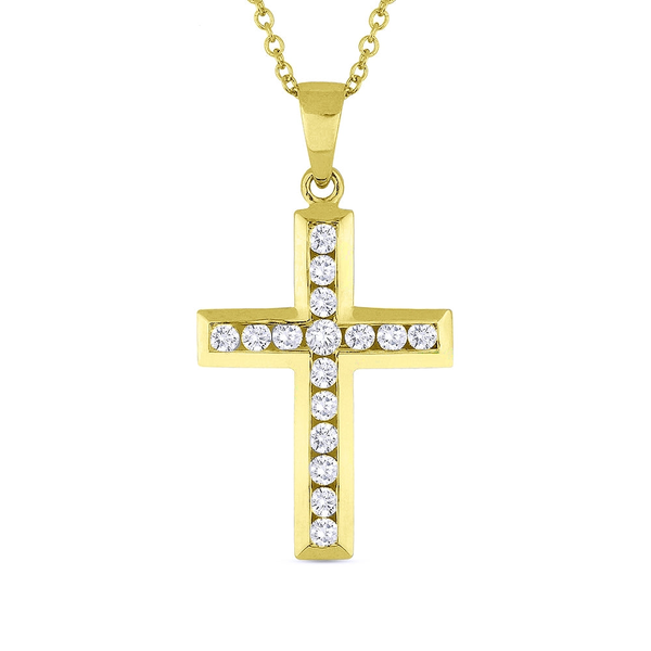 DeScenza Collection Diamond Cross Necklace DeScenza Diamonds Boston, MA