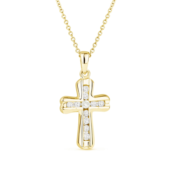 DeScenza Collection Diamond Cross Necklace DeScenza Diamonds Boston, MA