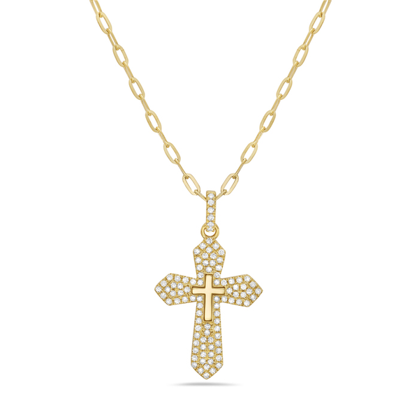 DeScenza Collection Diamond Cross Necklace DeScenza Diamonds Boston, MA