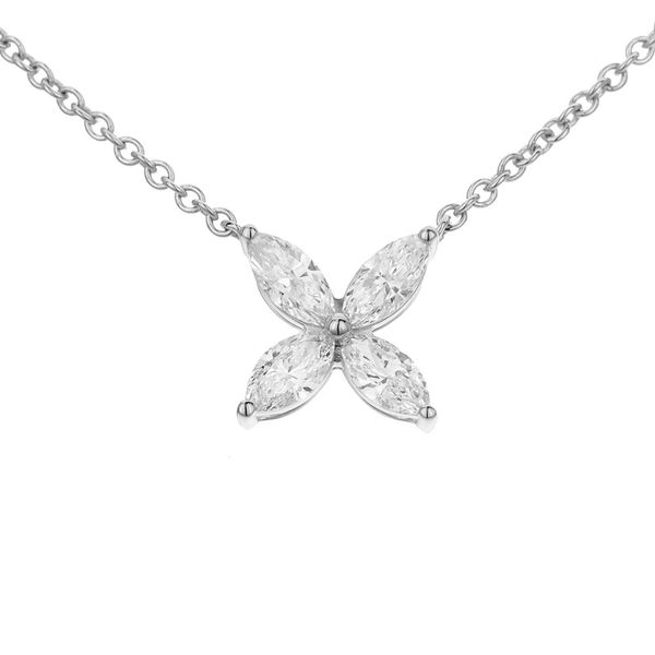 Descenza Collection Diamond Flower Necklace DeScenza Diamonds Boston, MA