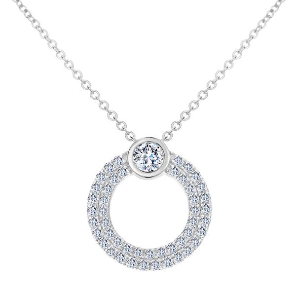 Descenza Collection Diamond Circle Necklace DeScenza Diamonds Boston, MA