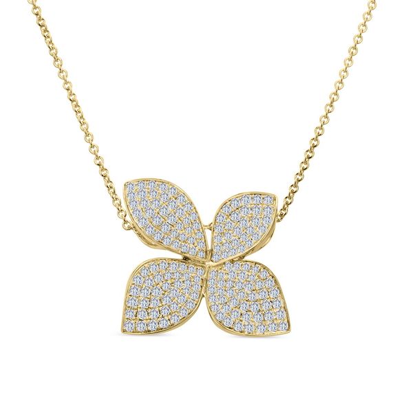 Descenza Collection Diamond Flower Necklace DeScenza Diamonds Boston, MA