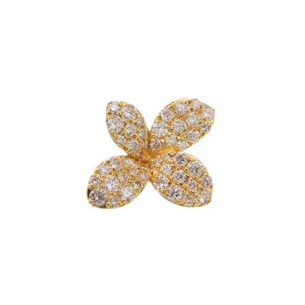 Descenza Collection Diamond  Flower Necklace DeScenza Diamonds Boston, MA