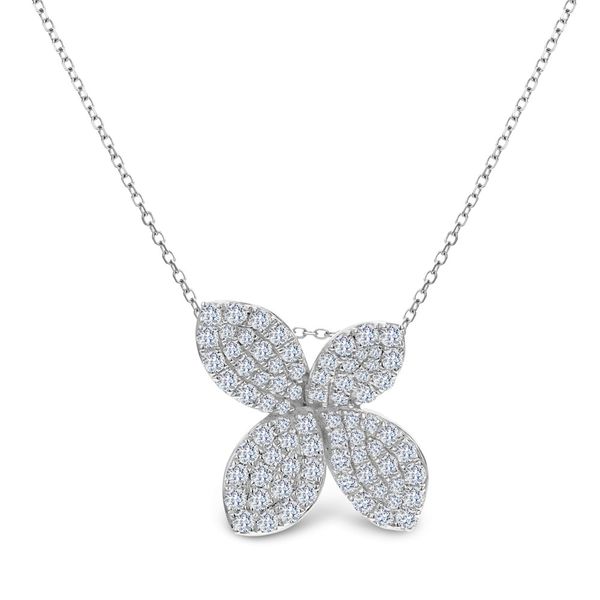 Descenza Collection Diamond  Flower Necklace DeScenza Diamonds Boston, MA