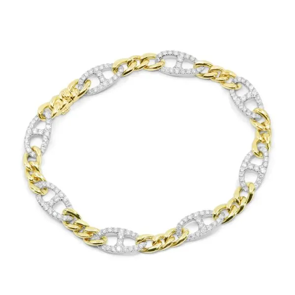 Diamond Mariner Link Bracelet DeScenza Diamonds Boston, MA