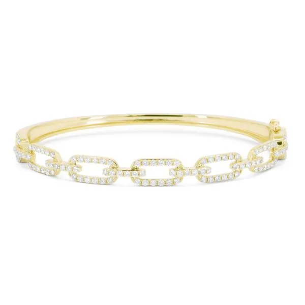 Diamond Link Bangle Bracelet DeScenza Diamonds Boston, MA
