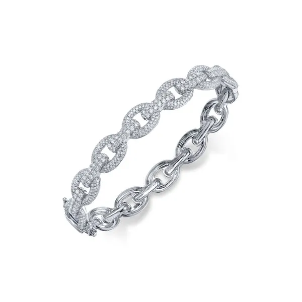 Shy Creation Diamond Bangle Bracelet Image 2 DeScenza Diamonds Boston, MA