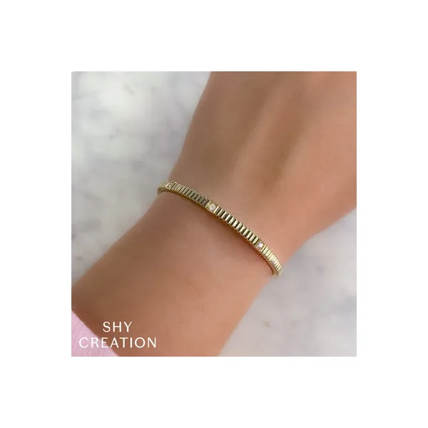 Shy Creation Diamond Bangle Image 4 DeScenza Diamonds Boston, MA