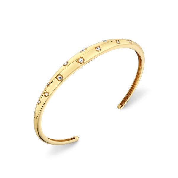 Sylvie Diamond Cuff Bangle Bracelet DeScenza Diamonds Boston, MA