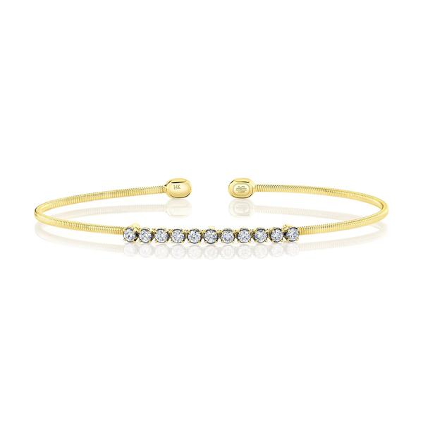 Shy Creation Diamond Bangle Bracelet DeScenza Diamonds Boston, MA