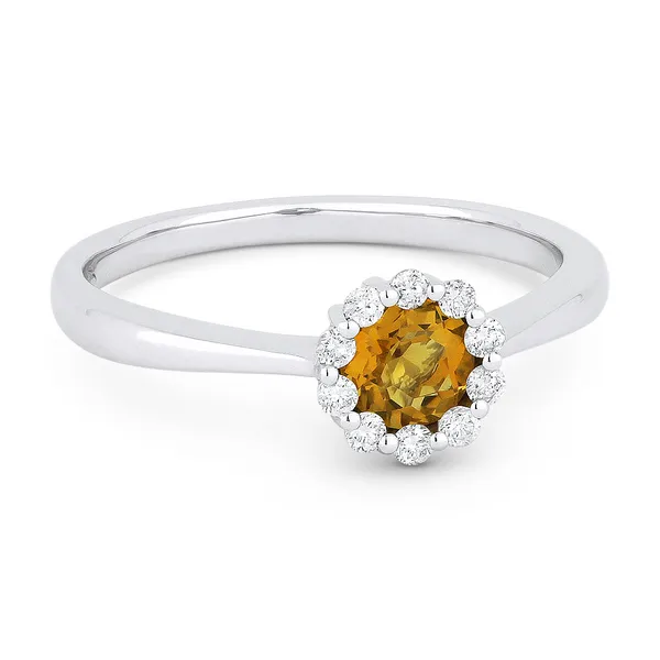 DeScenza Collection Diamond and Citrine Ring DeScenza Diamonds Boston, MA