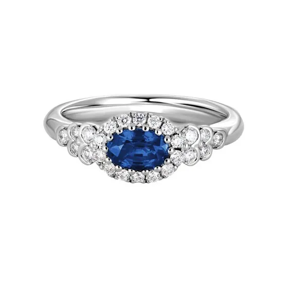 Sapphire and Diamond Ring DeScenza Diamonds Boston, MA