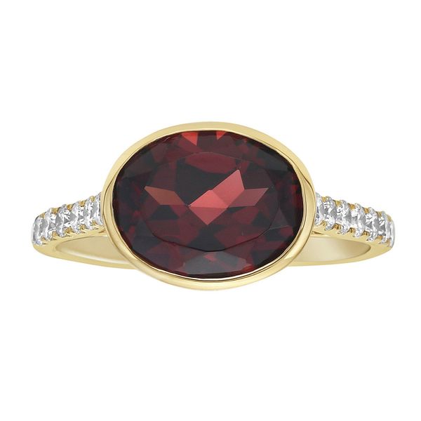 DeScenza Collection Diamond and Garnet Ring DeScenza Diamonds Boston, MA