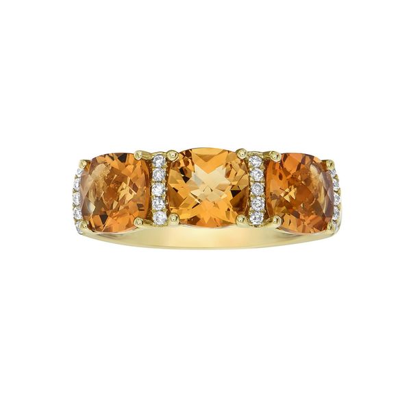 DeScenza Collection Diamond and Citrine Ring DeScenza Diamonds Boston, MA