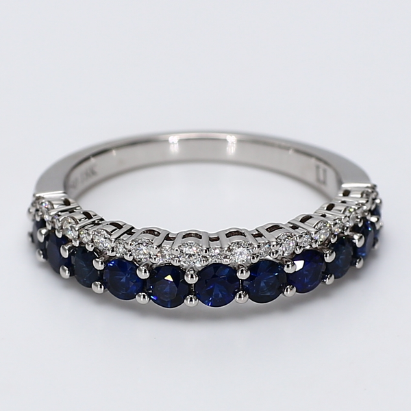 DeScenza Collection Diamond and Sapphire Band DeScenza Diamonds Boston, MA