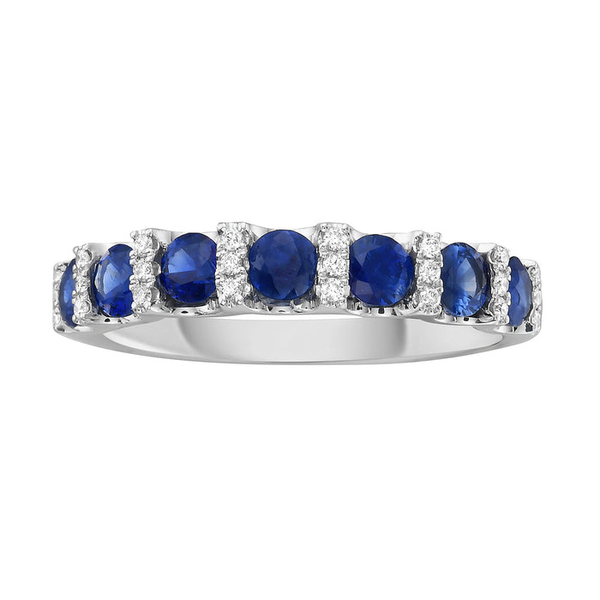 DeScenza Collection Diamond and Sapphire Ring DeScenza Diamonds Boston, MA