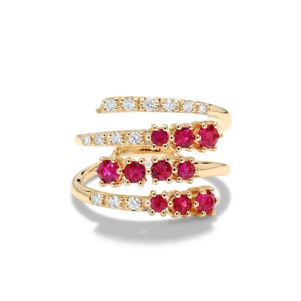 DeScenza Collection Diamond and Ruby Ring DeScenza Diamonds Boston, MA