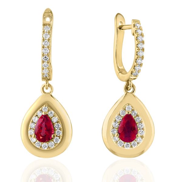 DeScenza Collection Diamond and Ruby Earrings DeScenza Diamonds Boston, MA
