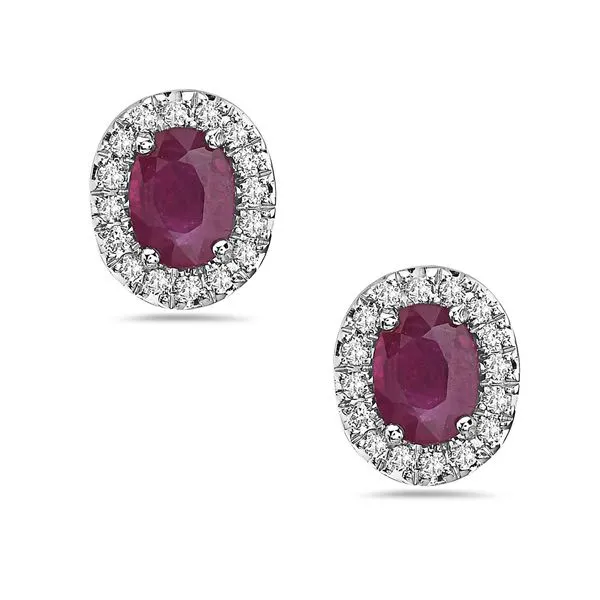 DeScenza Collection Ruby and Diamond Earrings DeScenza Diamonds Boston, MA
