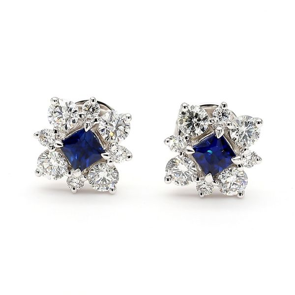 Color Earrings /Color studs DeScenza Diamonds Boston, MA