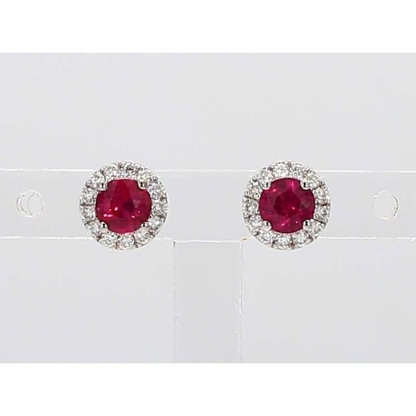 DeScenza Collection Diamond and Ruby Earrings DeScenza Diamonds Boston, MA
