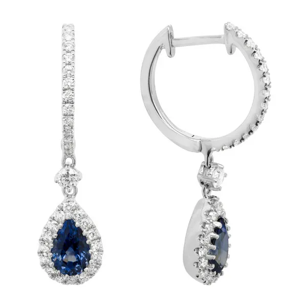 DeScenza Collection Sapphire and Diamond Earrings DeScenza Diamonds Boston, MA
