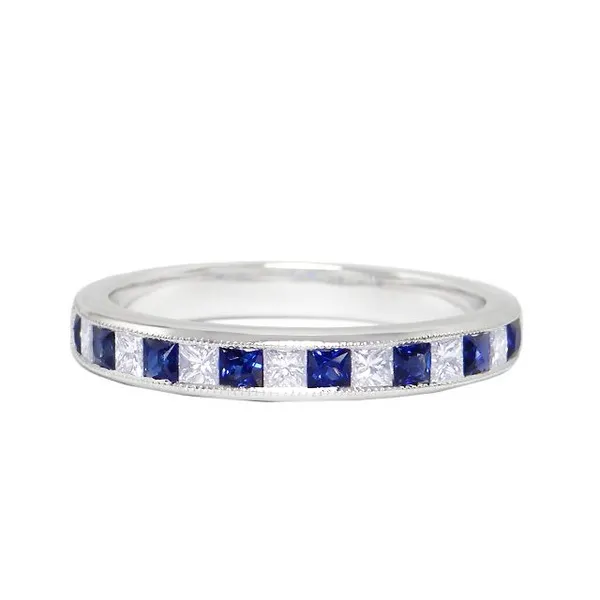 DeScenza Collection Sapphire and Diamond band DeScenza Diamonds Boston, MA