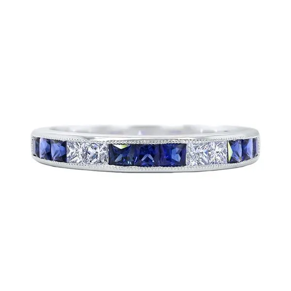 DeScenza Collection Sapphire and Diamond Band DeScenza Diamonds Boston, MA