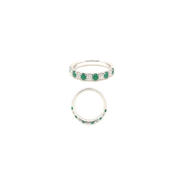 DeScenza Collection Diamond and Emerald Ring DeScenza Diamonds Boston, MA