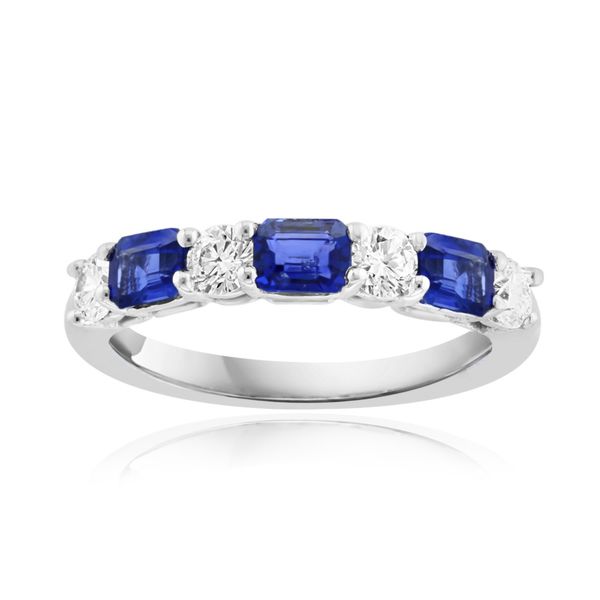 DeScenza Collection Diamond and Sapphire Band DeScenza Diamonds Boston, MA